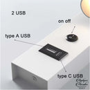 Applique led murale prise usb