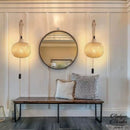 Applique mural en rotin