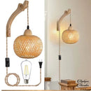 Applique mural en rotin