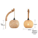 Applique mural en rotin