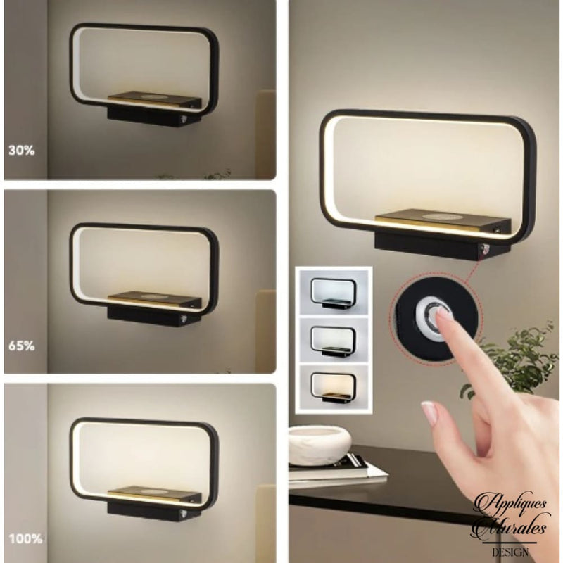 Applique mural led tete de lit usb