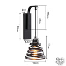 Applique mural noir metal