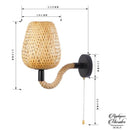 Applique mural rotin