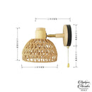 Applique mural rotin chambre