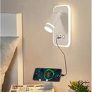 Applique murale avec liseuse et prise pour charger telephone