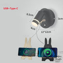 Applique murale avec liseuse et prise pour charger telephone