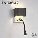 Applique murale avec liseuse led