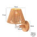 Applique murale bambou rotin