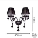 Applique murale baroque noire