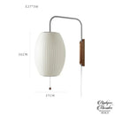 Applique murale blanche avec interrupteur