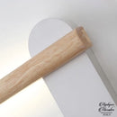 Applique murale blanche et bois