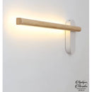 Applique murale blanche et bois