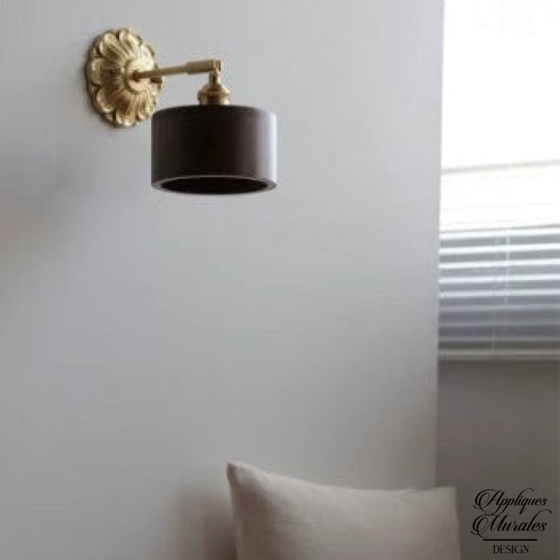 Applique murale bois avec prise