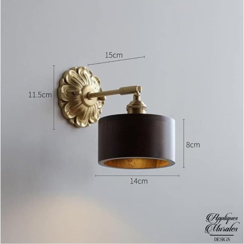 Applique murale bois avec prise