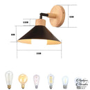 Applique murale bois et noir