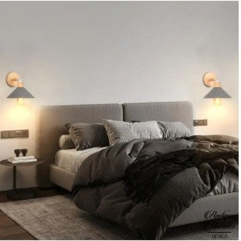 Applique murale bois et noir