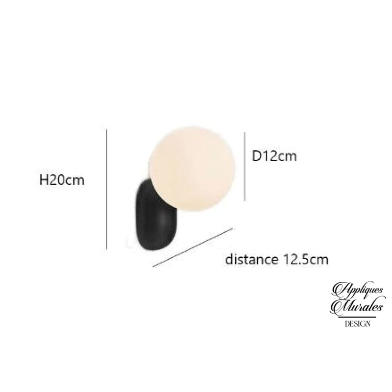 Applique murale boule metal