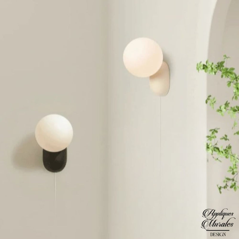 Applique murale boule metal