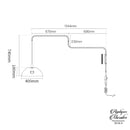 Applique murale bras long