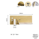Applique murale chambre avec port usb