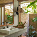 Applique murale chambre rotin