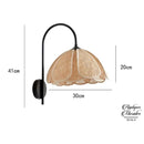 Applique murale chambre rotin