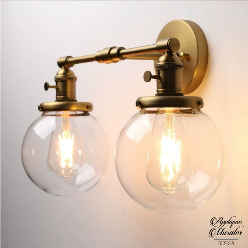 Applique murale double industrielle