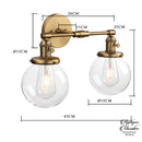 Applique murale double industrielle