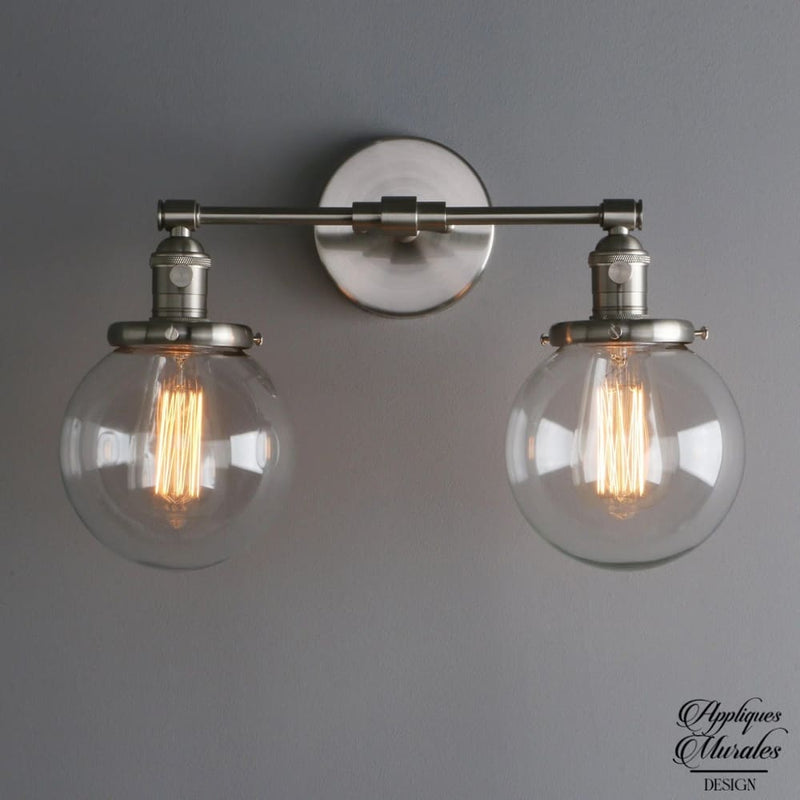 Applique murale double industrielle