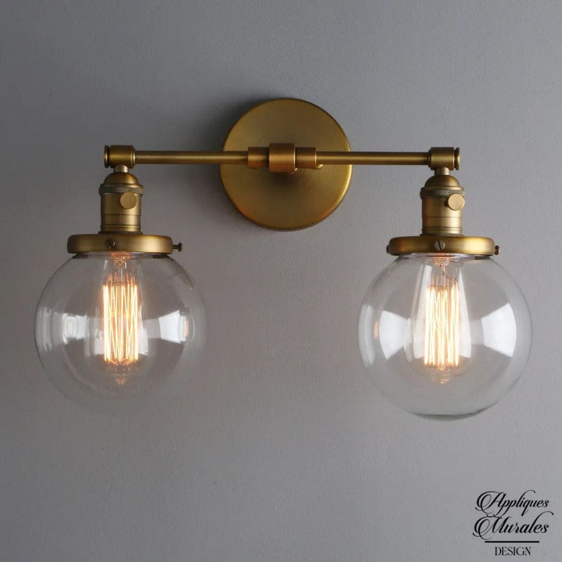 Applique murale double industrielle