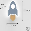 Applique murale enfant fusée