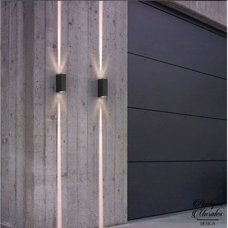 Applique murale exterieur double faisceau