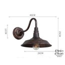 Applique murale exterieure retro