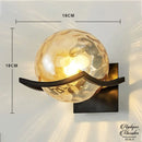 Applique murale globe verre