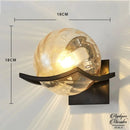 Applique murale globe verre