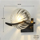 Applique murale globe verre