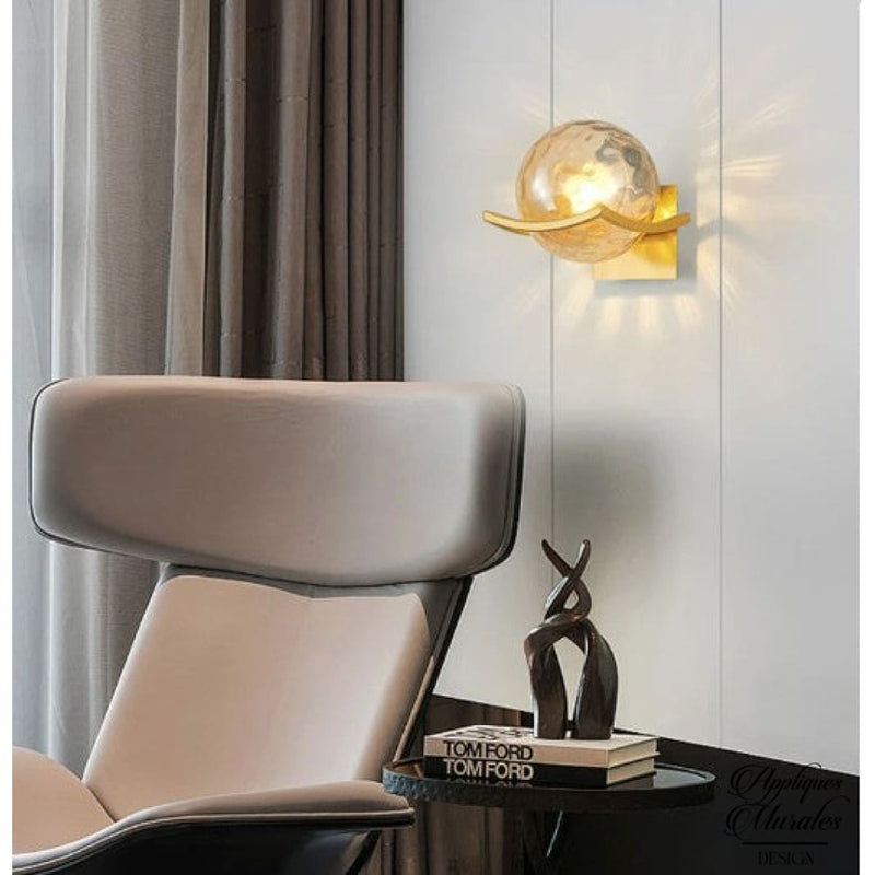 Applique murale globe verre