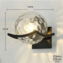 Applique murale globe verre