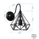 Applique murale grillagée