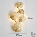 Applique murale laiton doré