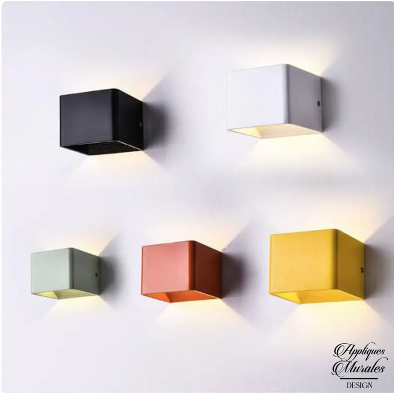 Applique murale led vintage plated de couleurs