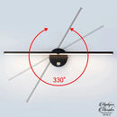 Applique murale noire pour salle de bain