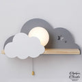 Applique murale nuage bois