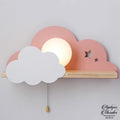 Applique murale nuage bois