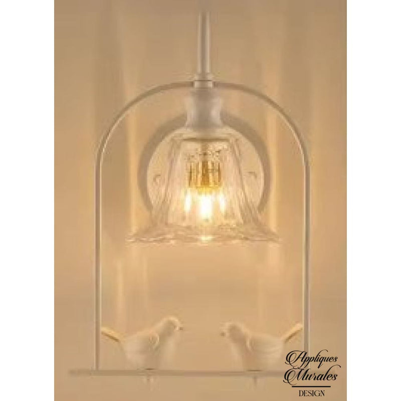 Applique murale oiseau blanc