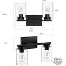 Applique murale rectangulaire verre