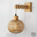 Applique murale rotin