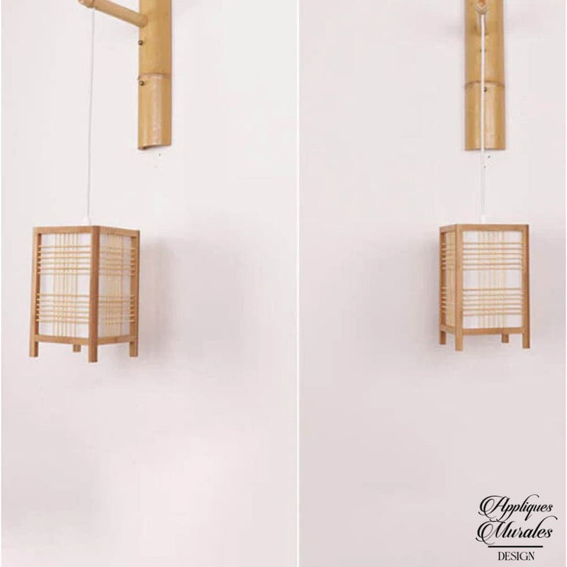 Applique murale rotin osier bambou