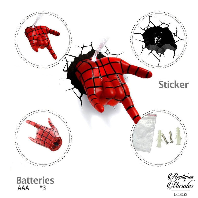 Lampe Spiderman Murale | boutique-spider-man