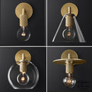 Applique murale verre et laiton